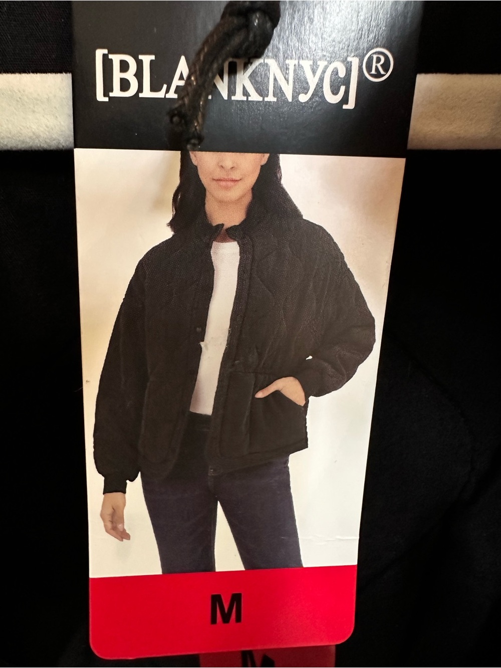 Blank NYC Black Quilted Bomber Jacket
